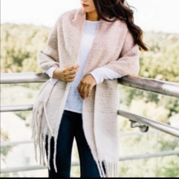Mer Sea Ombre Cozy Wrap Oversize Scarf  OS - Picture 1 of 6
